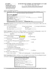 Đề thi chọn đội tuyển học sinh giỏi cấp tỉnh môn Tiếng Anh khối THPT - Năm học 2019-2020